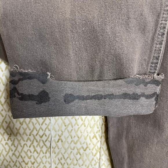 VINTAGE Gray PACE Jeans Wear Relaxed Straight Leg Mens Cut Off Jeans Size 32 - Picture 9 of 11